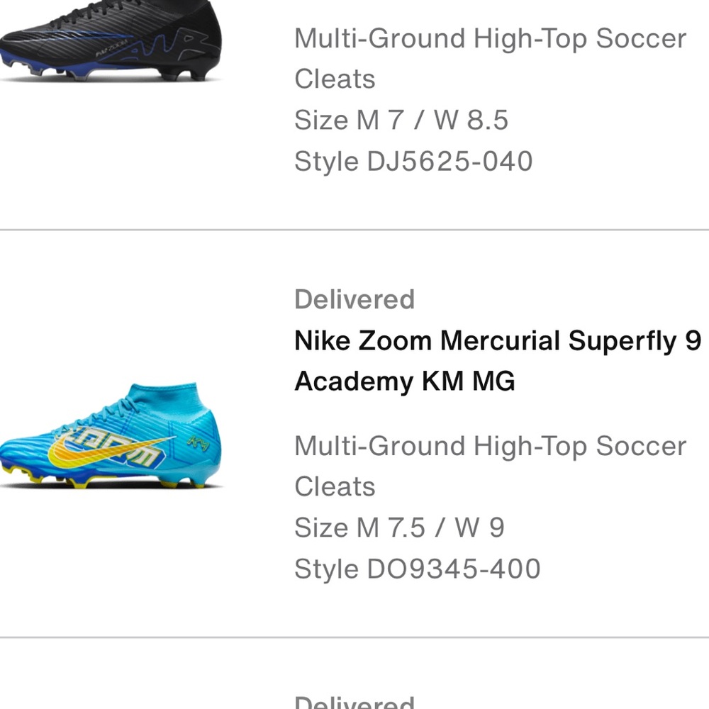 Nike Zoom Mercurial Superfly 9
Academy KM MG
Multi-Ground High-Top Soccer